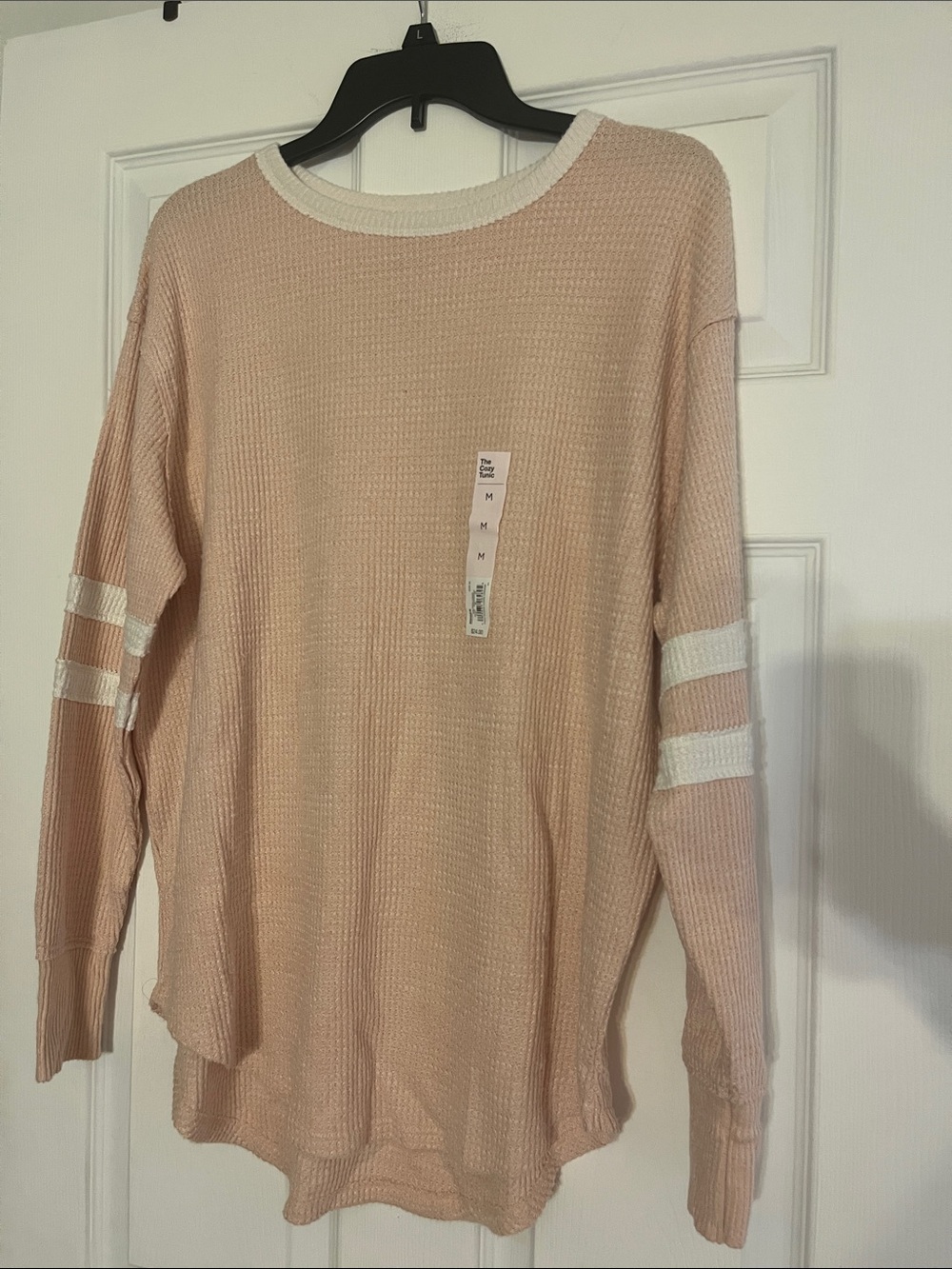 Waffle Knit Long Sleeve - Blush Pink